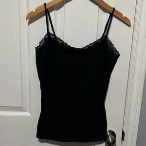 Merona Black Lace Trim Camisole
